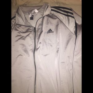 Grey and black Adidas Zip sweatshirt size M.